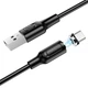 Кабель магнітний BOROFONE BX41 Amiable USB to Type-C 2.4A 1.2m black - изображение 1