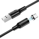 Кабель магнітний BOROFONE BX41 Amiable USB to Type-C 2.4A 1.2m black - изображение 2