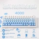 Бездротова ігрова механічна клавітура AULA F75 Cloud blue / Блакитно-білий градієнт / Бічне гравірування - изображение 3