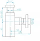 Сифон для раковины Devit DVCH003 колбовый латунный 1 1/4" x 32 мм хром - изображение 2