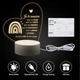 Акриловый LED ночник «Планер» USB, декоративная настольная лампа, подарок друзьям на День рождения и День Святого Валентина - изображение 3