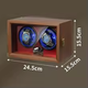Скринька для автопідзаводу годинників / Віндер / Watch Winder / Ротомат Newaner 2 слоти, дерев’яний корпус, тихий мотор, LED - зображення 3