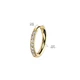 Титановые серьги конго Spikes TERH02-10-GD серьги-кольца золотистого цвета с фианитами (Диаметр: 10мм) - изображение 2