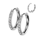 Титановые серьги конго Spikes TERH02-10-ST серьги-кольца серебристого цвета с фианитами (Диаметр: 10мм) - изображение 1