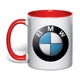 Чашка с печатью "BMW" (цвет красный) (34051) - изображение 1