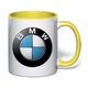 Чашка с печатью "BMW" (цвет жёлтый) (34052) - изображение 2
