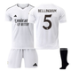 Футбольная форма Real Madrid BELLINGHAM (Реал Мадрид Белингем) + гетры черные (размер 34-38), сезон 24/25, размер 152 рост 140-152 , белая - изображение 1