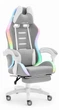 Компьютерное кресло Hell's HC-1039 LED RGB Grey-White (ткань) - изображение 2