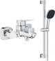 Смеситель для ванны Grohe QuickFix Dice 1018720000 с душевым гарнитуром Vitalio Comfort 110 26928001 (BF101872VC) - изображение 1
