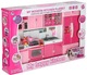 Mebelki dla lalek Kik kuchnia 4 segmenty dźwięki LED 48 cm (KX6117) (5903039719217) - obraz 1