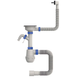 Сифон для кухні Mixxus SK-05-BL 3 1/2"x40 з пластиковою сіткою, відведенням для пральної машини, м. Київ - зображення 1