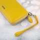 Гаманець жіночий шкіряний на блискавці KAFA з блокуванням rfid-сигналів жовтий (BC74) - зображення 7