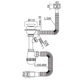 Сифон для кухні Mixxus SK-02-B 3 1/2"x40 з нерж.сіткою, відведенням для пральної машини, гнучким пр - зображення 2