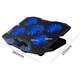 Подставка для ноутбука IceCoorel 10-15", 1*125mm 1400 RPM + 4*70mm 2500 RPM, 2*USB, 365x297x30mm, Blue (K5Bl) - изображение 4