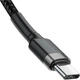 Дата кабель USB-C to USB-C 1.0m 3A 60W Cafule Black Baseus (CATKLF-GG1) - изображение 2