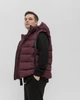 Мужская Безрукавка Бордовая Однотонная Базовый Жилет С Капюшоном S (369352) - изображение 8