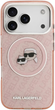 Etui Karl Lagerfeld IML Glitter Karl & Choupette Heads MagSafe do Apple iPhone 17 Pro Max Pink (3666339499082) - obraz 4