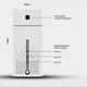 Увлажнитель воздуха LOSSO H-40 1л, USB диффузор белый - изображение 12