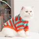 Флисовая кофта для котов (кошек) Полосочка S Красно-зеленый - изображение 5