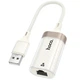 Переходник HOCO UA41 Crystal USB to RJ45 100 Mbs (0.15m) (Apricot) (240105) - изображение 1