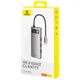 Перехідник HUB Metal Gleam Series 7-Port Clarity (Type-C to HDMI+USB3.0*3+PD+SD/TF) (B000307) Baseus (2000003516070) - зображення 5