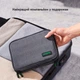 Сумка органайзер для кабелей проводов зарядок UGREEN LP139 Storage Bag дорожный несессер для электроники серый (50147) - изображение 6