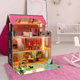Drewniany domek dla lalek Kik Lulilo LED Gardeno z ogródkiem mebelki 70 cm Różowy (KX6484_1) (5903039767348) - obraz 14