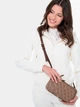 Сумка кросс-боди через плечо женская маленькая Guess Noelle Ii Dbl Pouch Crossbody HWBG96-72710-LGW Latte Logo/Brown (190231964582) - изображение 2