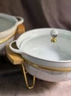 Мармит Yiwu LC-712 фарфоровый 2 л 13х26х19 см Белый мрамор - изображение 2