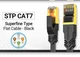 Интернет кабель сетевой шнур патч-корд RJ45 LAN Ampcom CAT7 STP 10Gbps PVC Black, 2м (48759) - изображение 5