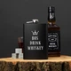 Фляга "Bos drink whiskey", англійська, Дерев'яна подарункова коробка, 210 мл 5156036 - зображення 1