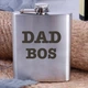 Фляга сталева "Dad boss", англійська, Дерев'яна подарункова коробка з гравіюванням, 210 мл 5156043 - зображення 2