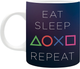 Kubek ABYstyle PlayStation Eat Sleep Repeat 320 ml (5028486342020) - obraz 2
