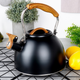 Czajnik Vilde z gwizdkiem stalowy Czarny 2.5 l (5904316479183) - obraz 7