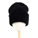 Жіноча шапка біні Corze HC6BL - вовняна, оверсайз, чорна (black) - изображение 2