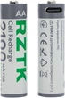 Аккумулятор RZTK Cell Recharge Type-C 2100 мА·ч Li-ion AA 2 шт + зарядный кабель - изображение 1