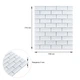 Самоклеюча 3D панель Sticker Wall кирпич біла смужка срібло 700х770х5мм 100-5 (3DPanda-0753) - зображення 3