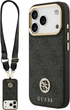 Панель Guess 4G Strass Logo & Big Strap Metal Buttons MagSafe для iPhone 17 Pro Black (3666339550820) - зображення 1