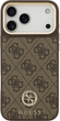 Панель Guess 4G Strass Logo & Big Strap Metal Buttons MagSafe для iPhone 17 Pro Max Brown (3666339550981) - зображення 3