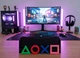 Держатель/Подставка для Playstation Portal — Стиль "PLAY ICONS" черная - изображение 2