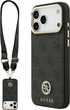 Панель Guess 4G Strass Logo & Big Strap Metal Buttons MagSafe для iPhone 17 Pro Max Black (3666339550837) - зображення 1