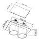 Точечный светильник GOGGLES 2 BK/WH Imperium Light 27624.05.01 - изображение 3