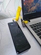 Кабель для швидкого заряджання телефону USB-A+Type-C на Type-C+Lightning 4 в 1 (65Вт), пружинний, жовтий, 1.5 м - зображення 7