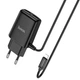 Сетевое зарядное устройство Hoco C82A USB 2.4A + Сable Lightning (Black) [62955] - изображение 2