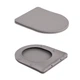 Унитаз подвесной Robin Ultra Quiet 490×365×325 мм, Stone Grey, с сиденьем Slim Duroplast / Soft-close / Quick Release QT13332381АSSG Qtap - изображение 8