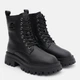 Женские зимние ботинки кожаные высокие Allshoes 187440 36 22.7 см Черные (ROZ6501018382) - изображение 3