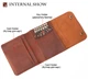 Мужская ключница визитница кожаная Premium Retro Wallet DF5 Коричневая - изображение 5