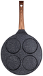 Сковорода для яєць Vilde Black & Wood гранітова на 4 відділи 26 см (5904316465087) - зображення 2