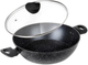 Patelnia Vilde Black Line granitowa z pokrywką 28 cm (5904316492687) - obraz 2