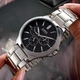 Мужские классические часы Casio MTP-V300D-1A серебристые с чёрным циферблатом - изображение 2